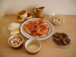 ingrédients pour Bouchées aux crevettes