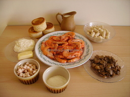 ingr�dients pour Bouch�es aux crevettes