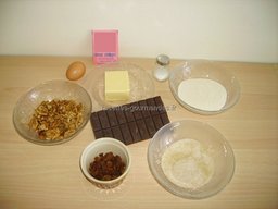 ingr�dients pour Cookies aux trois p�pites