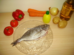 ingr�dients pour Dorade aux petits l�gumes