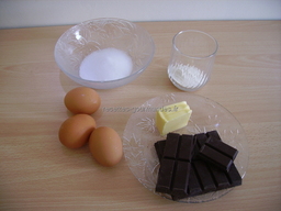 ingr�dients pour Fondants au chocolat