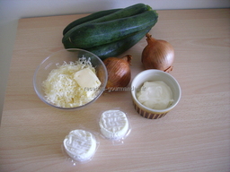 ingrédients pour Gratin de courgette à la chèvre