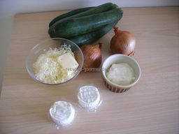ingr�dients pour Gratin de courgette � la ch�vre
