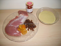 ingrédients pour Rôti de porc au couscous