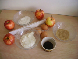 ingrédients pour Tarte aux pommes et à la cannelle