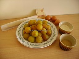 ingrédients pour Tarte aux prunes