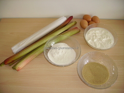 ingr�dients pour Tarte � la rhubarbe
