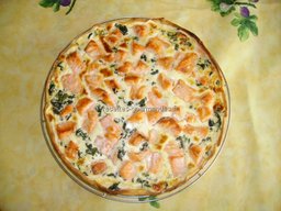 Tarte au saumon et aux �pinards