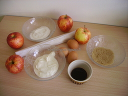 ingr�dients pour Tarte aux pommes et � la cannelle