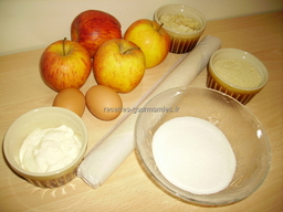 ingr�dients pour Tarte aux pommes et aux amandes