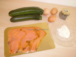 ingrédients pour Terrine de courgette au saumon