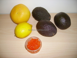 ingr�dients pour Verrines avocat pamplemousse