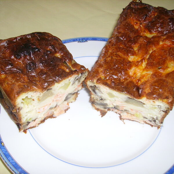 Cake aux crevettes et à la mozzarella