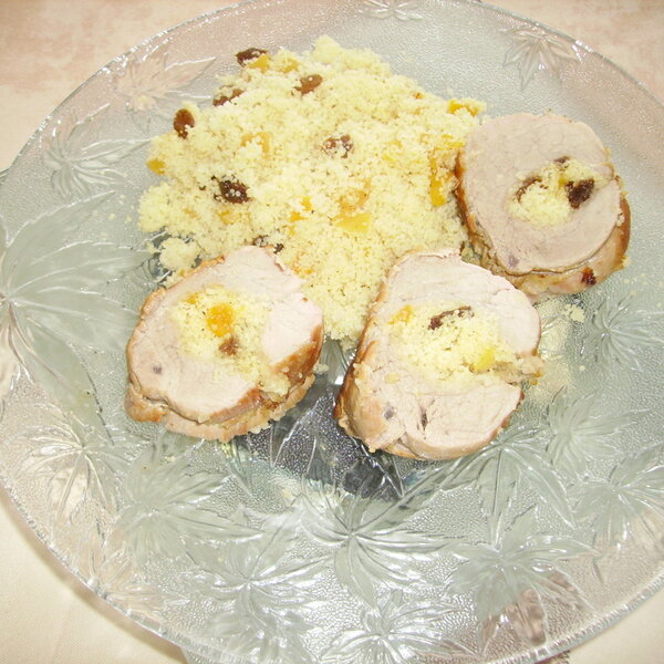 Rôti de porc au couscous